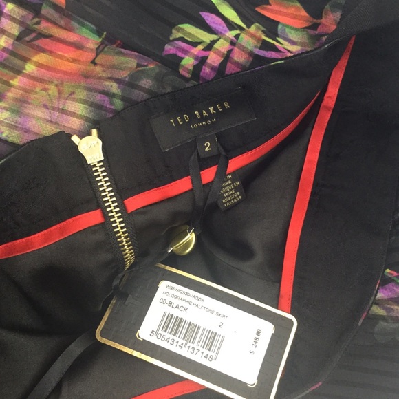 Ted Baker Jadzia Holographic Halftone A-Line Skirt - Picture 7 of 7